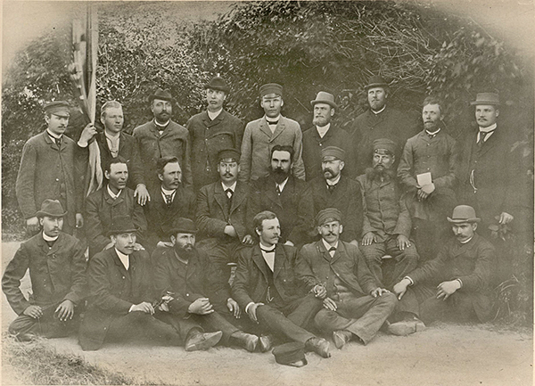 Photograph of teachers in Estonia's Vonuu Parish, 1885