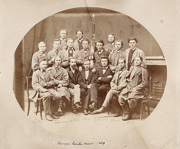 Photograph of the Kanepi Male Choir, Estonia 1869