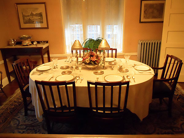 diningroom of home in which JFK was born