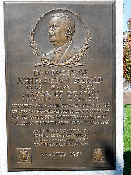 historical marker honoring JFK's grandfather, John Francis Fitzgerald