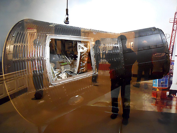 Mercury Freedom 7 capsule on temporary display at JFK Museum