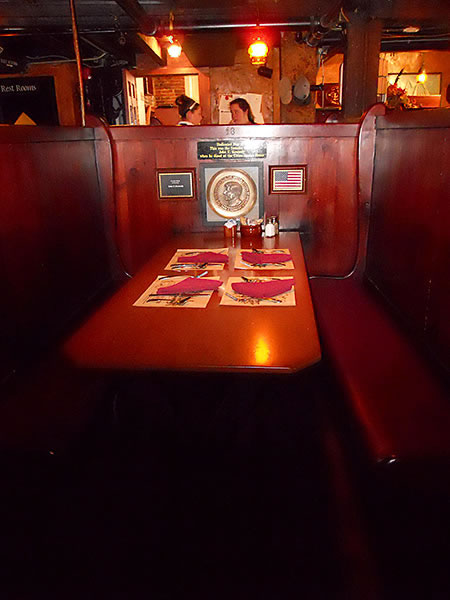 the Kennedy Booth at Boston's Union Oyster House
