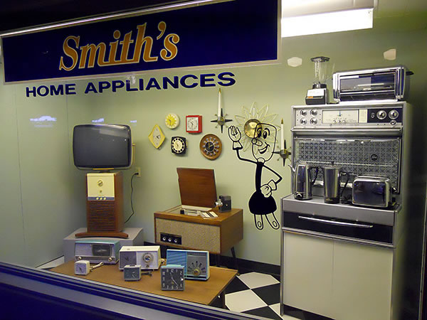 one of the 60s-era exhibits at the JFK Museum