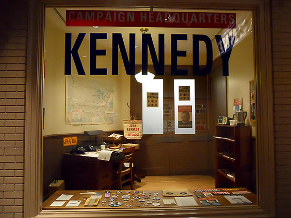 1960 campaign display at the JFK Museum
