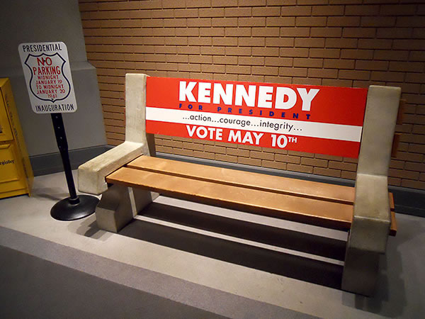 1960 campaign display at the JFK Museum