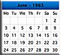 June 1963 Calendar