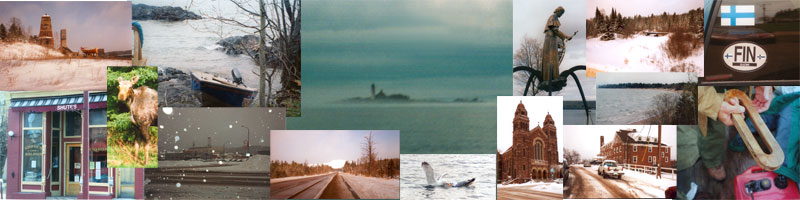 Collage of photos of Michigan's Upper Peninsula taken by Gerry Mantel, December 2007 and May 2008