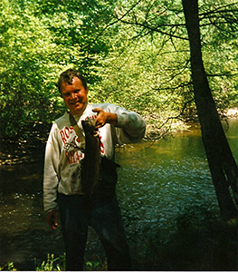 Gerry Mantel fishing in Wisconsin